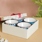 Floral Snack Bowl Set Of 4 With Gift Box Nestasia
