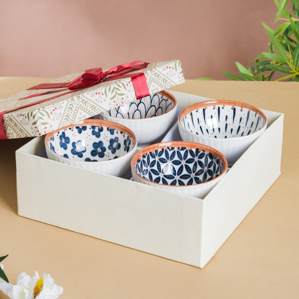 Snack Bowl Set Of 4 With Gift Box Nestasia