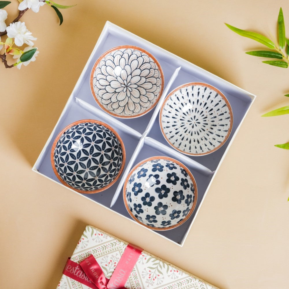Snack Bowl Set Of 4 With Gift Box Nestasia
