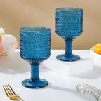 Zesty Wine Glass Blue Set Of 6 250ml Nestasia