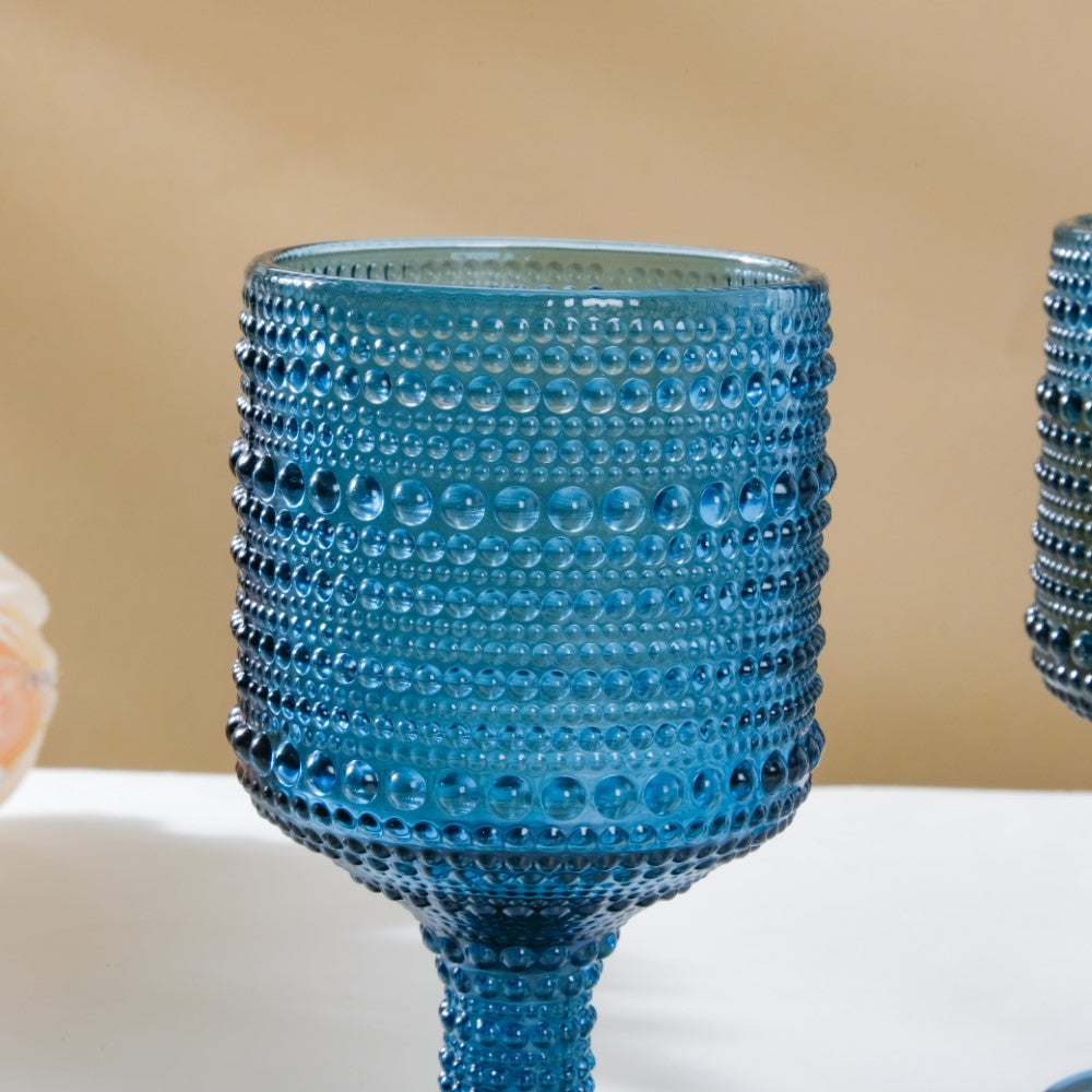 Zesty Wine Glass Blue Set Of 6 250ml Nestasia
