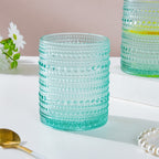 Bubbles Texture Glass Turquoise Set Of 6 250ml Nestasia