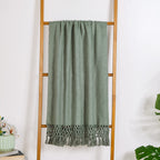 Pure Cotton Woven Throw Blanket Nestasia