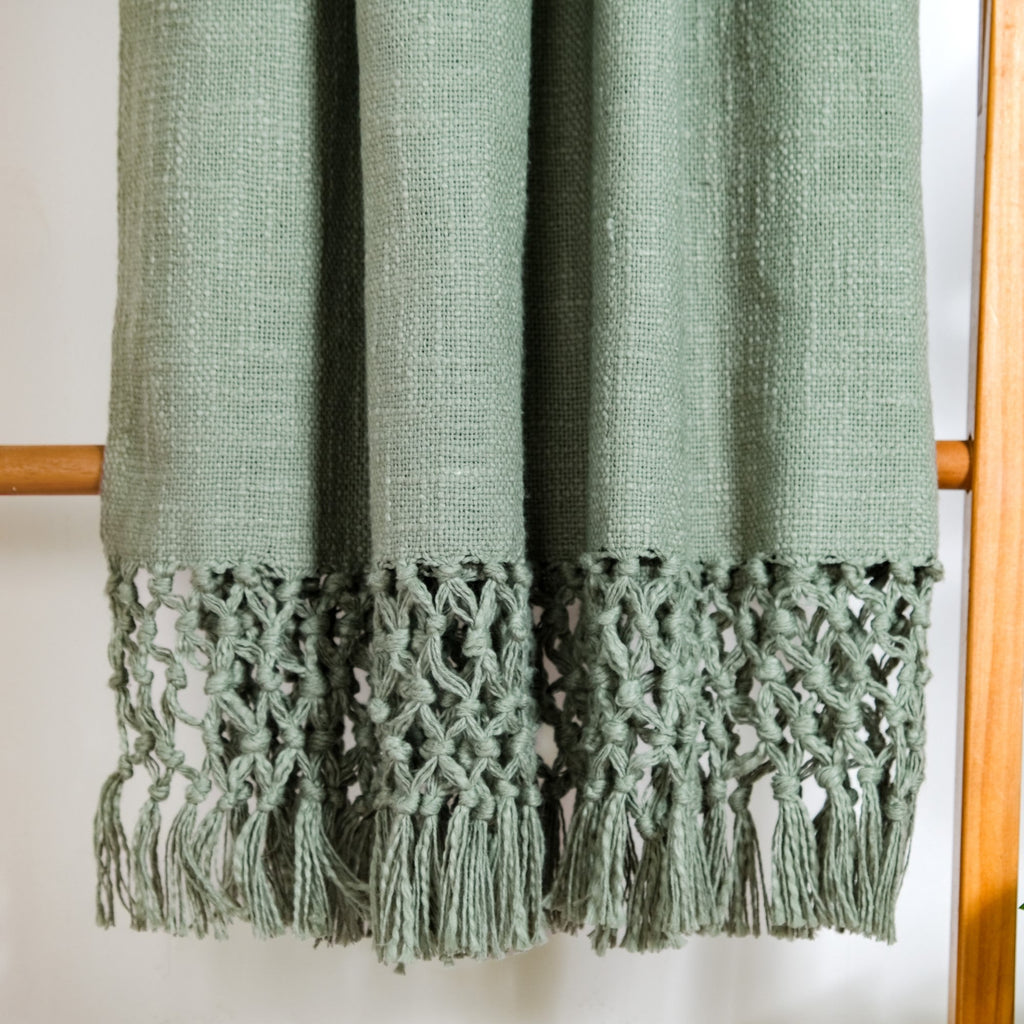 Pure Cotton Woven Throw Blanket Nestasia