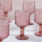 Fizz Bubble Stem Glass Mauve Set Of 6 250ml Nestasia