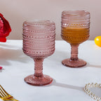 Fizz Bubble Stem Glass Mauve Set Of 6 250ml Nestasia