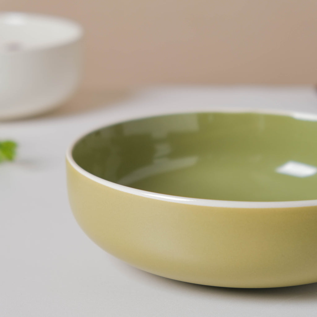 Jaen Olive Green Snack Bowl 7 Inch Nestasia