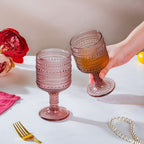 Fizz Bubble Stem Glass Mauve Set Of 6 250ml Nestasia