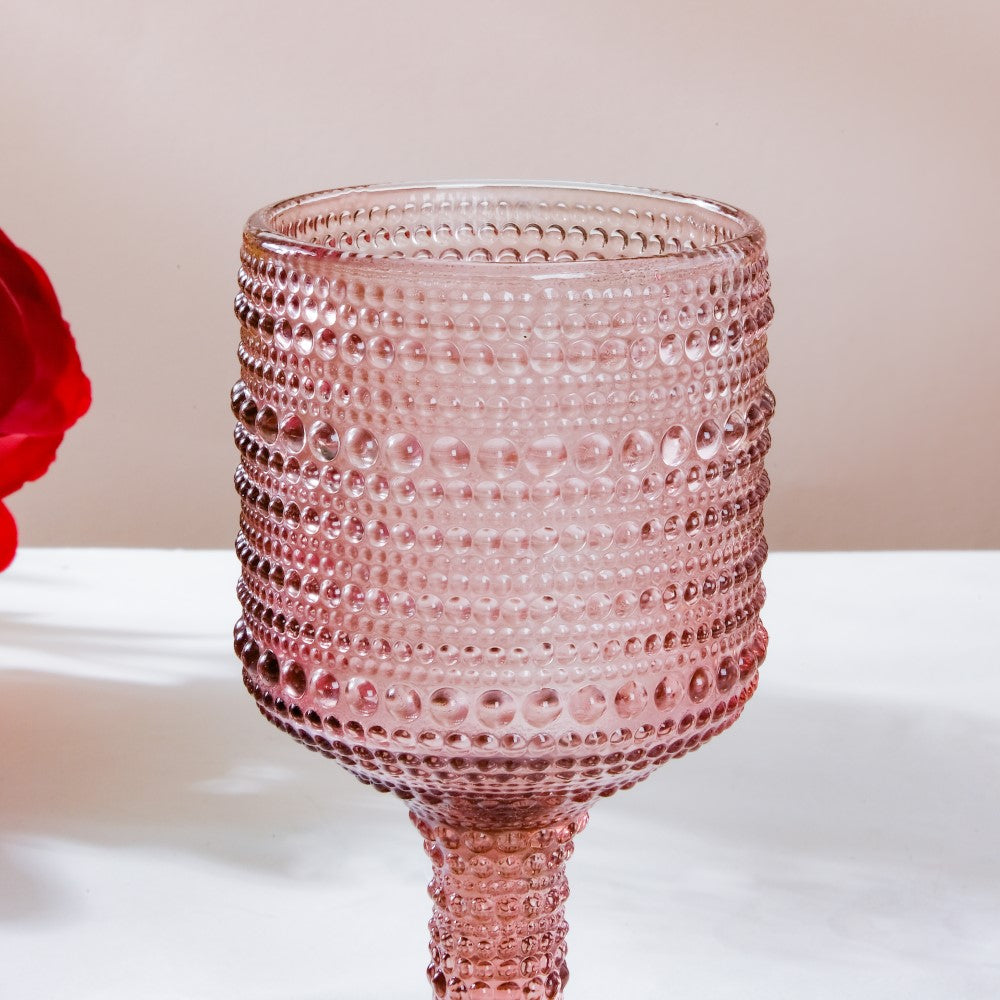 Fizz Bubble Stem Glass Mauve Set Of 6 250ml Nestasia