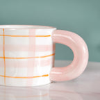 Artsy Ceramic Cup For Coffee Pink Set of 2 330ml Nestasia