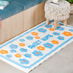 Large Blue Flower Floor Runner Nestasia