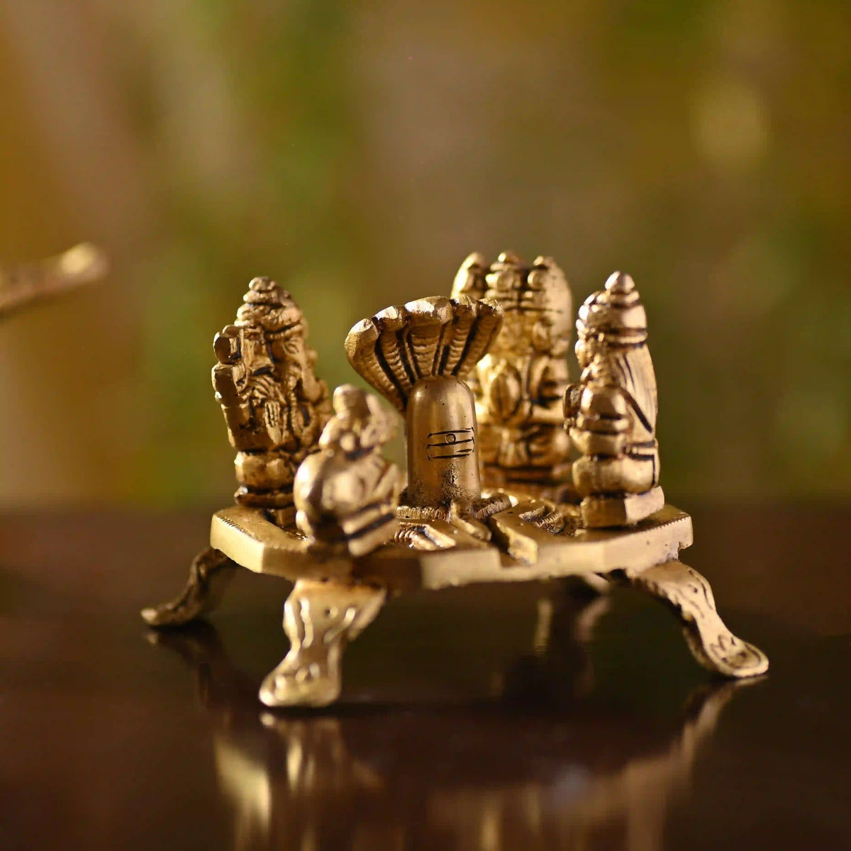Brass Shivling with Family – Handcrafted Divine Temple Decor (2.5 Inch) Vedansh Craft