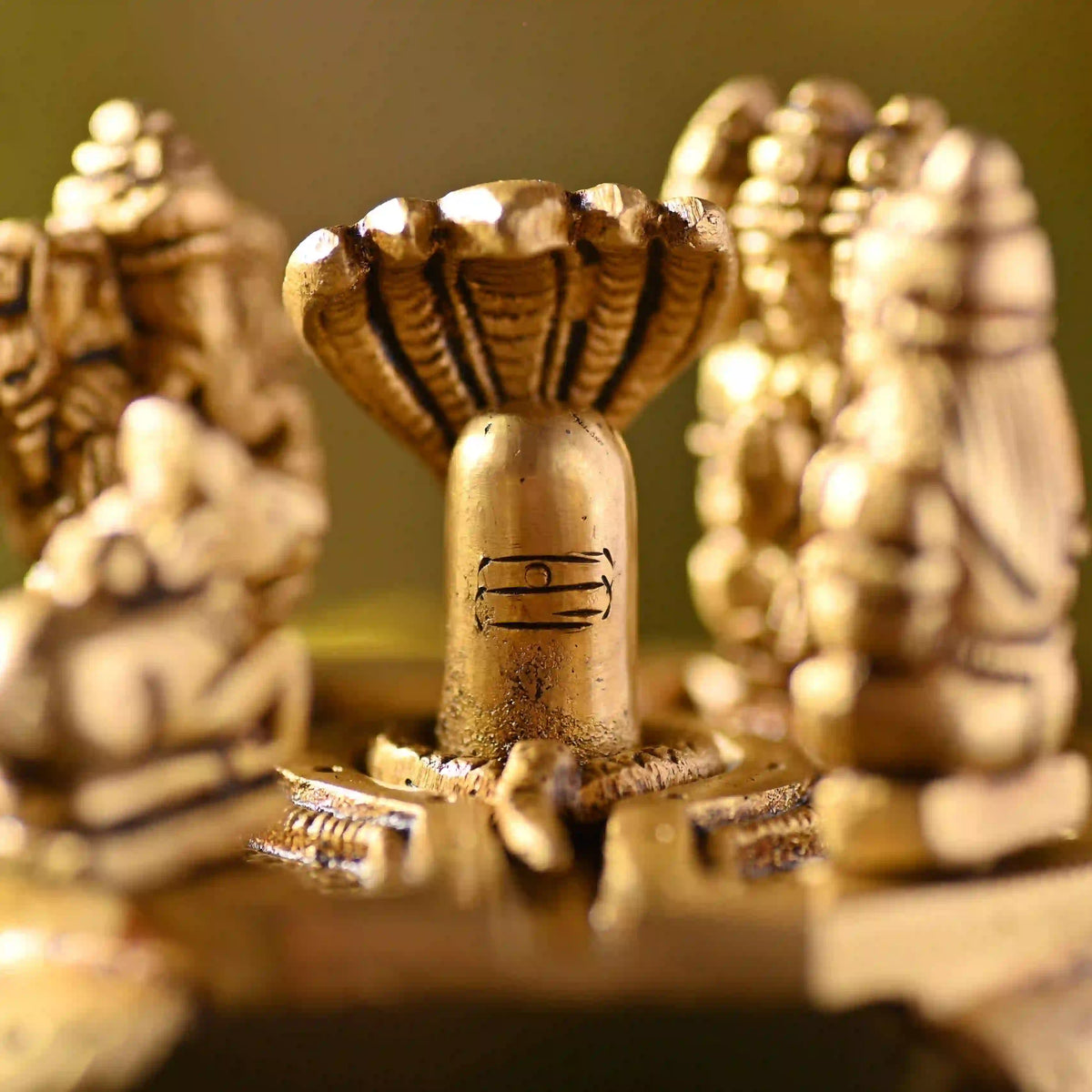 Brass Shivling with Family – Handcrafted Divine Temple Decor (2.5 Inch) Vedansh Craft