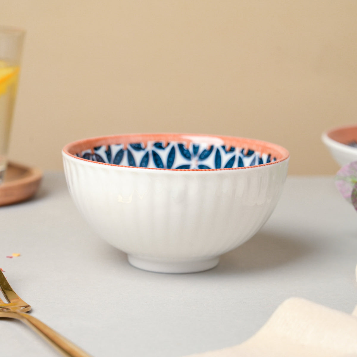 Floret Ceramic Snack Bowl 4.5 Inch 250 ml