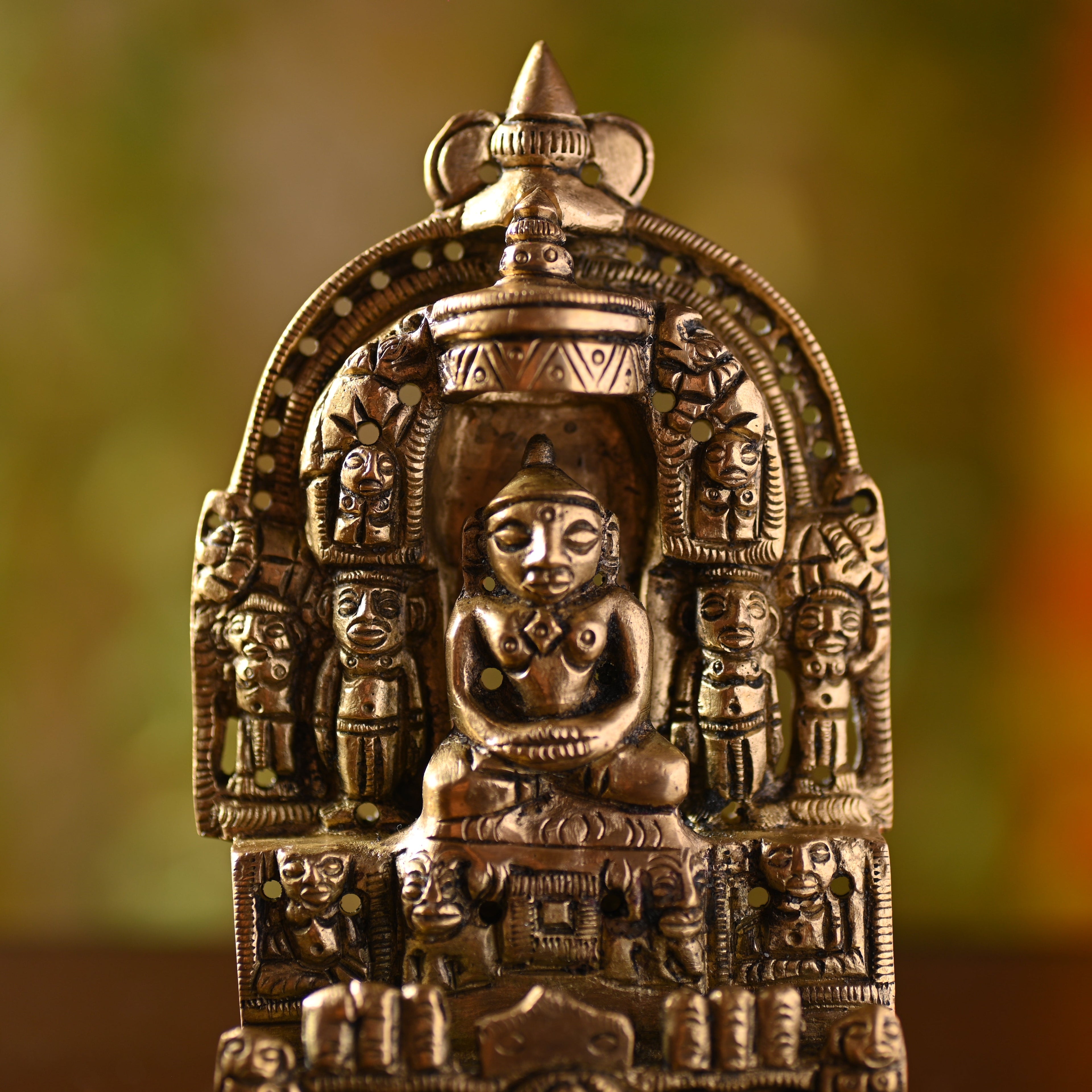 Brass Tirthankara Mahavirji Jain Statue (5 Inch) Vedansh Craft