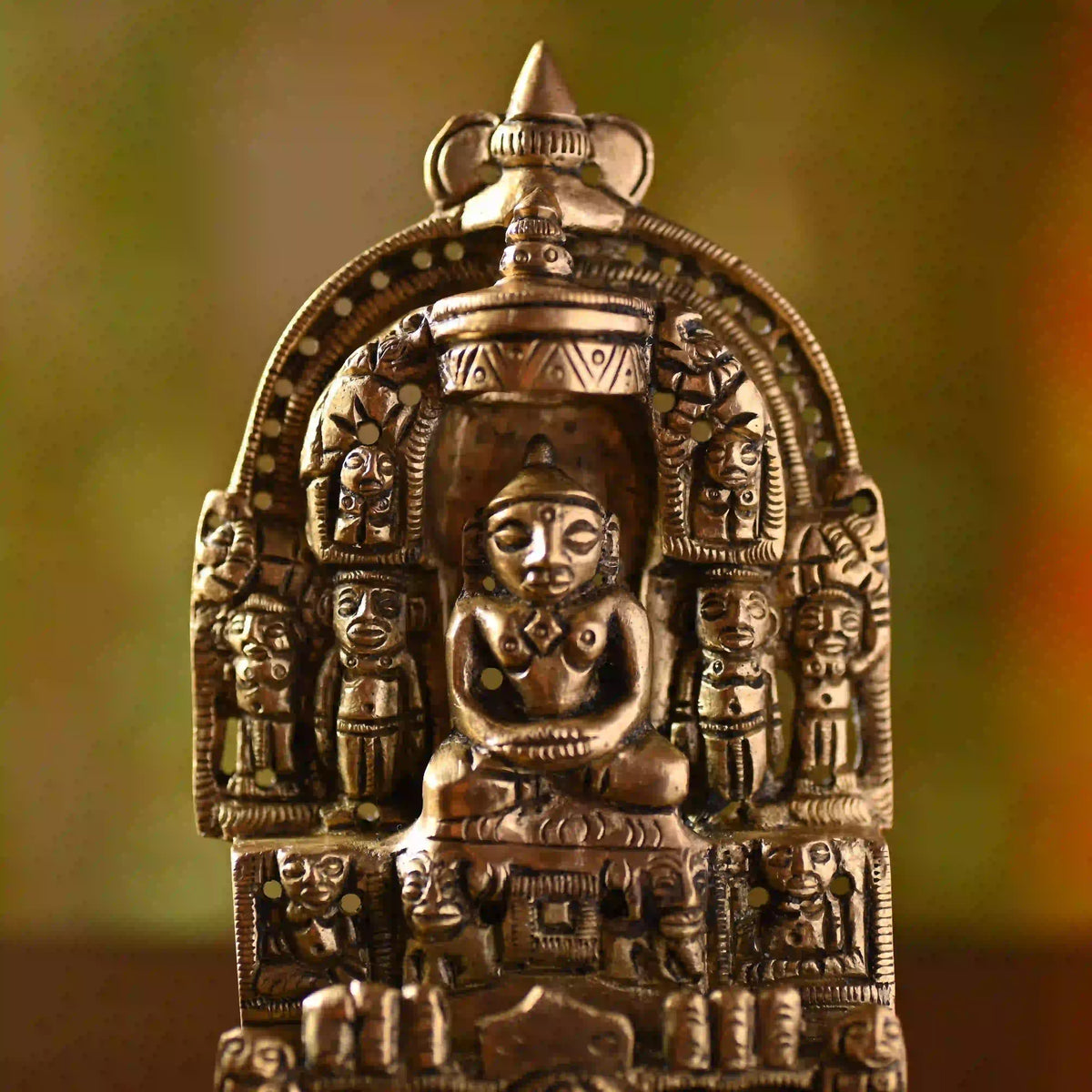 Brass Tirthankara Mahavirji Jain Statue (5 Inch) Vedansh Craft