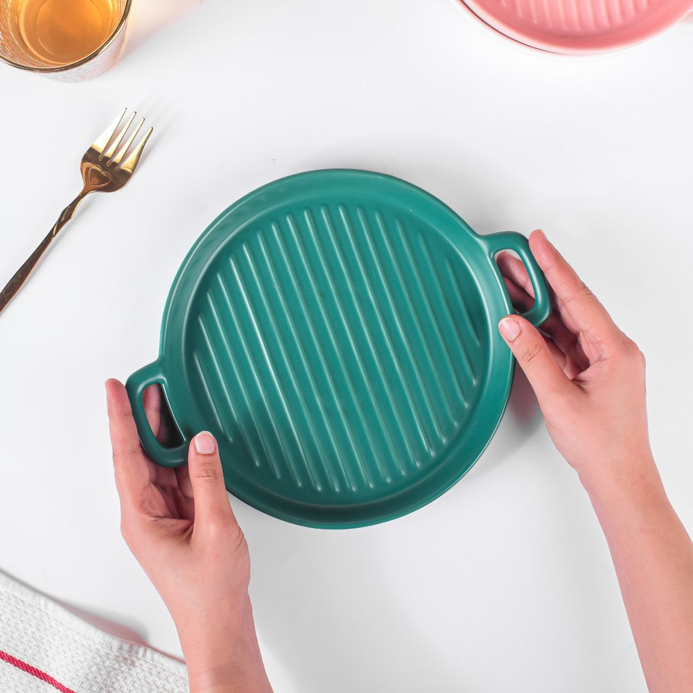 Green Oven Plate Large Nestasia