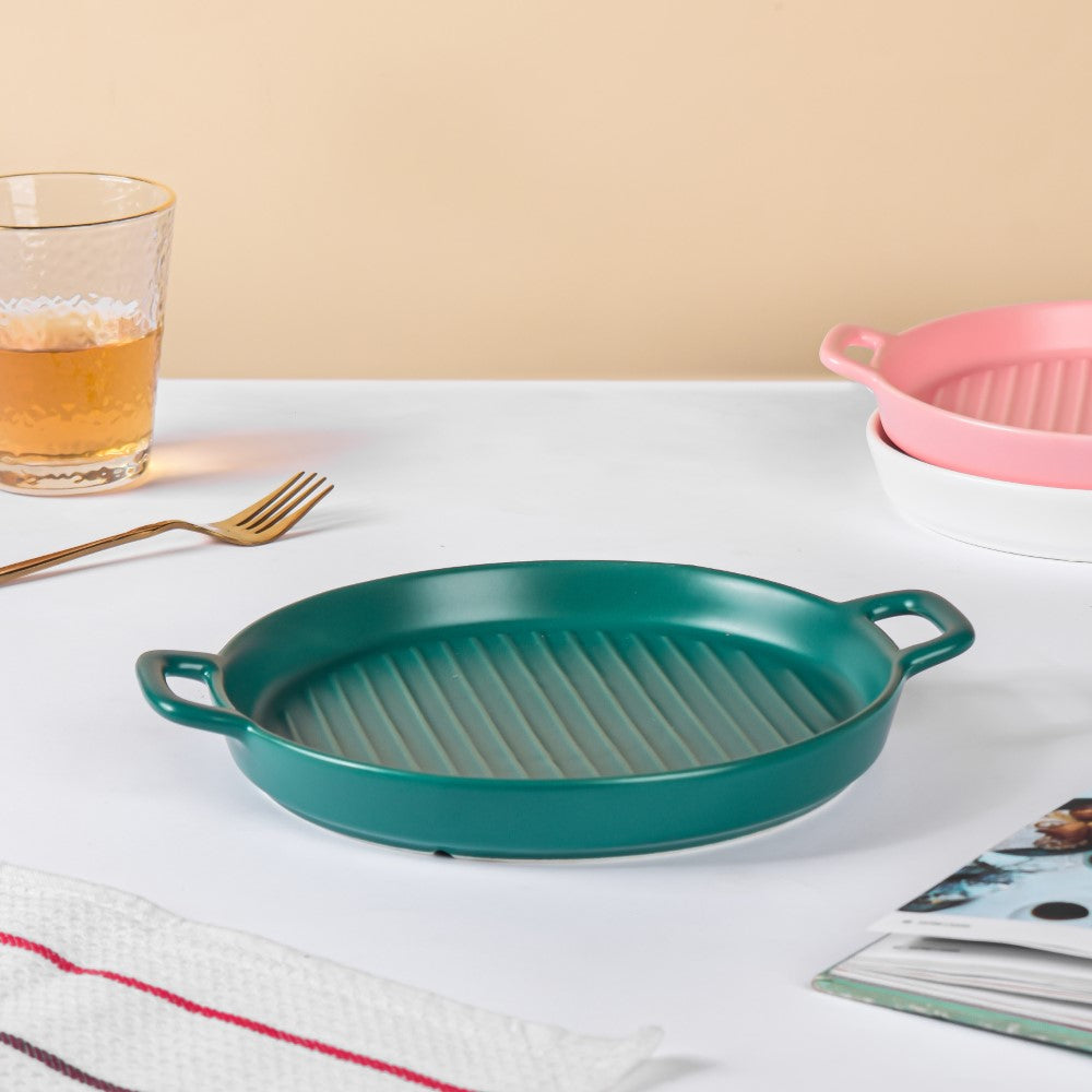 Green Oven Plate Large Nestasia