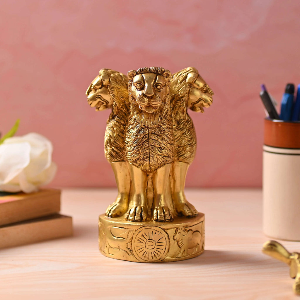 Brass Ashok Stambh – Emblem of Pride and Heritage (6.5 Inch) Vedansh Craft