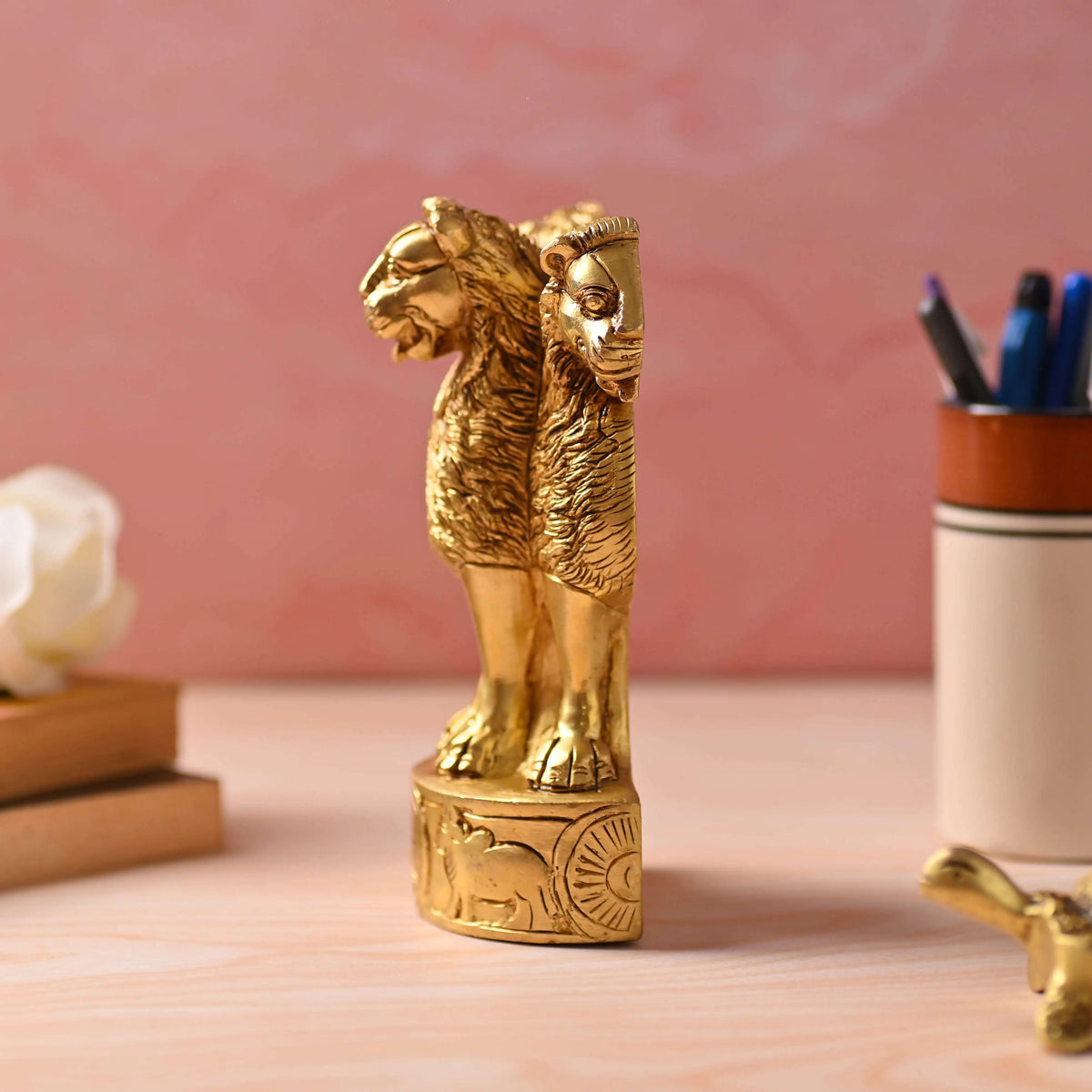 Brass Ashok Stambh – Emblem of Pride and Heritage (6.5 Inch) Vedansh Craft
