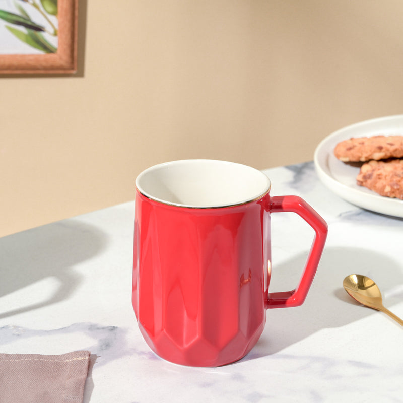 Flame Red Ceramic Mug 350 ml Nestasia