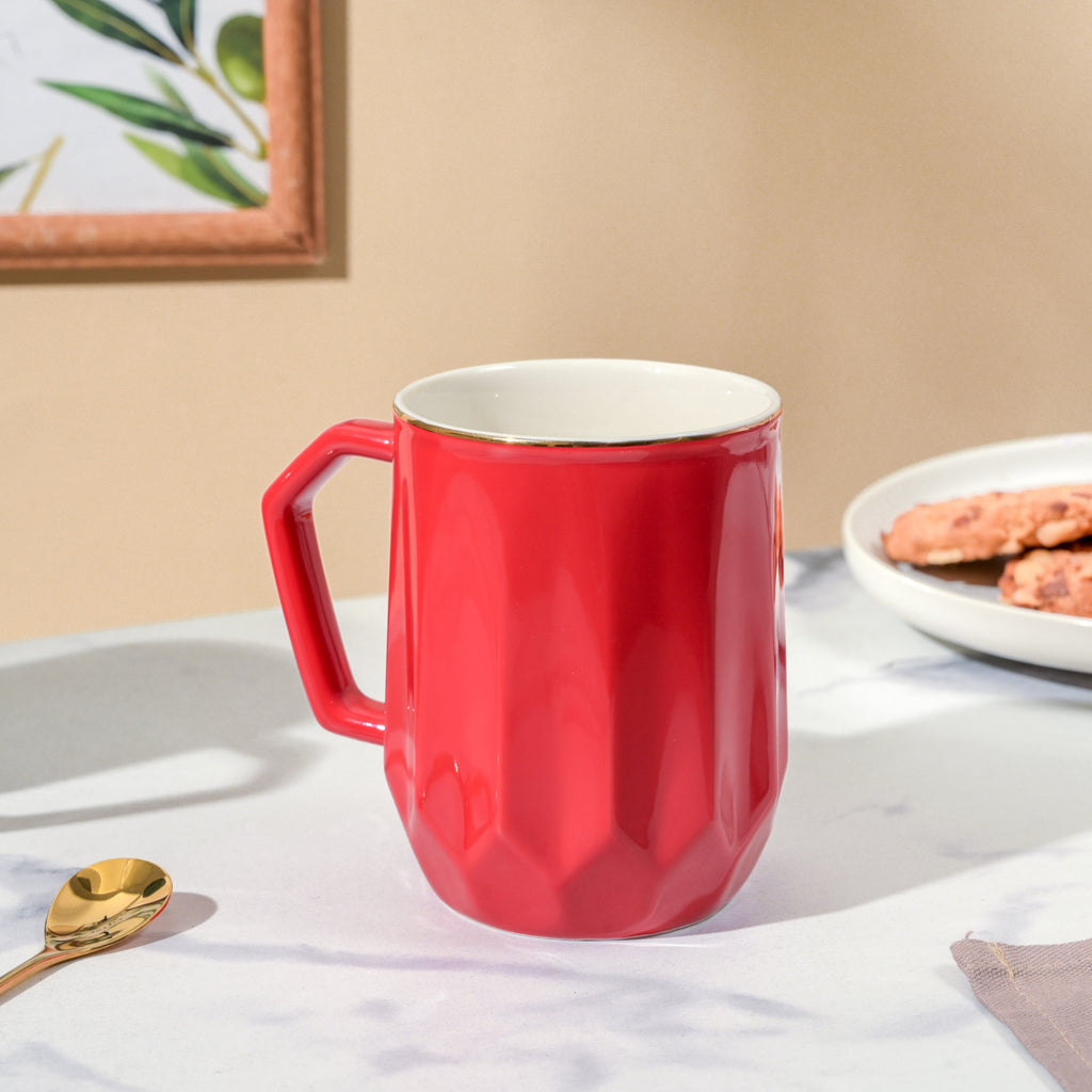 Flame Red Ceramic Mug 350 ml Nestasia