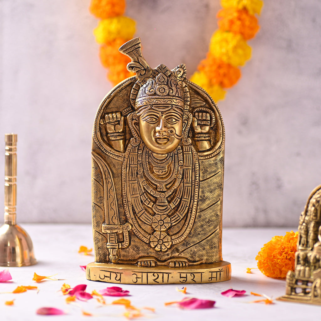 Brass Handcrafted Aashapura Maa Idol (9.8 Inch) Vedansh Craft
