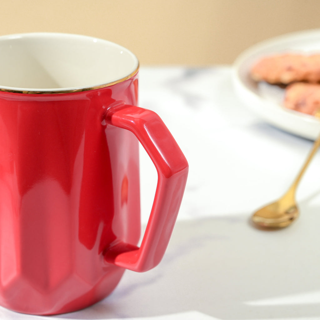 Flame Red Ceramic Mug 350 ml Nestasia