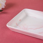 Marble Serving Platter Pink Large 8 Inch Nestasia