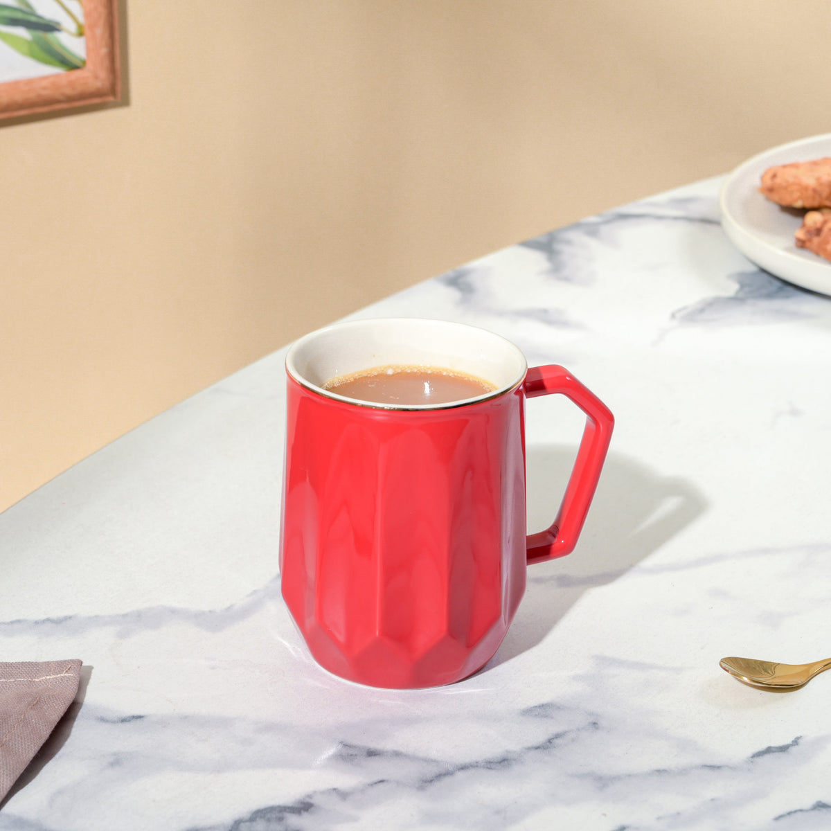 Flame Red Ceramic Mug 350 ml Nestasia