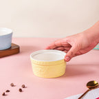 Pastel Yellow Sonder Textured Pudding Bowl Nestasia