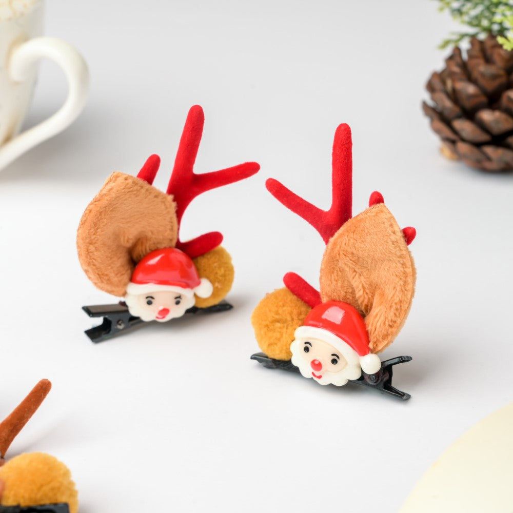 Christmas Santa Hairclip Set Of 2 Nestasia