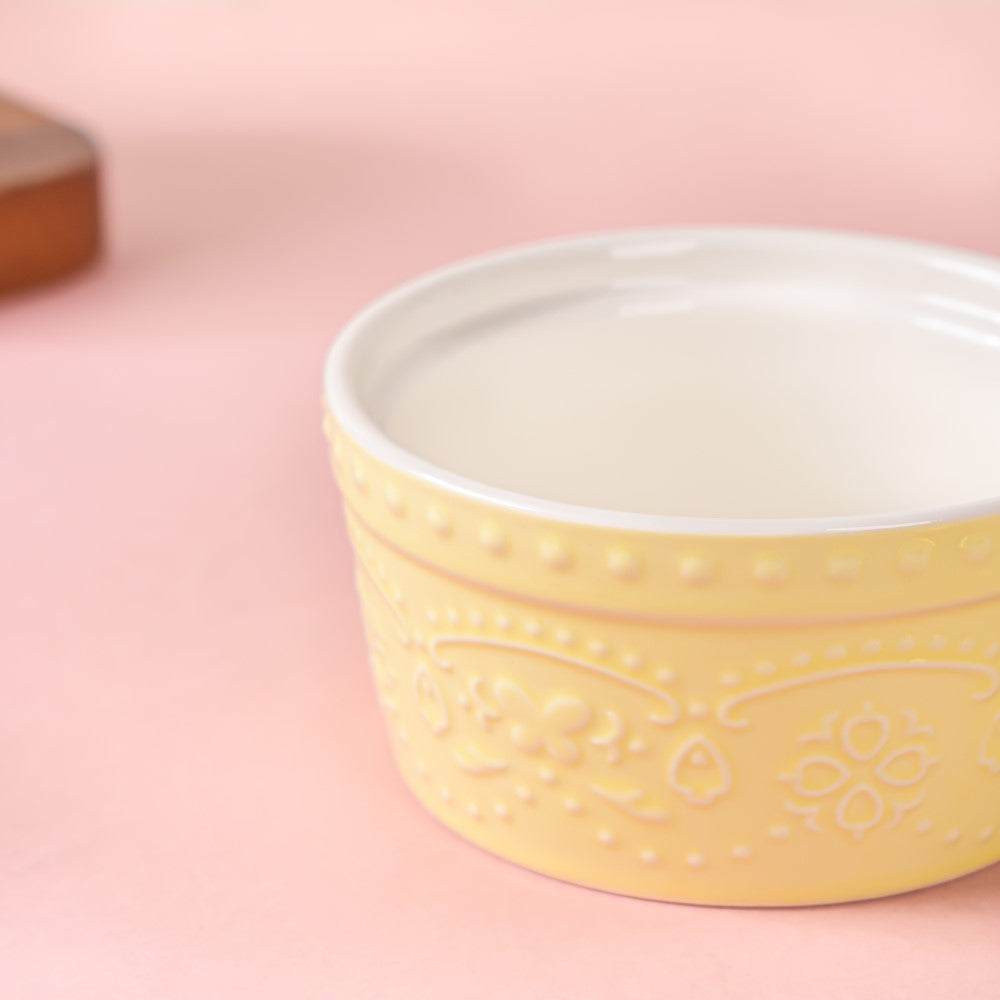 Pastel Yellow Sonder Textured Pudding Bowl Nestasia