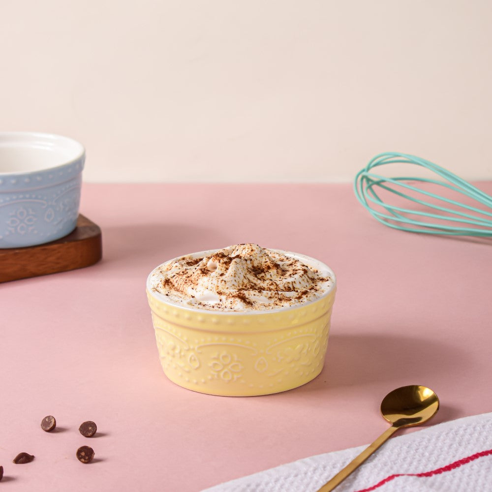 Pastel Yellow Sonder Textured Pudding Bowl Nestasia