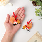 Christmas Santa Hairclip Set Of 2 Nestasia