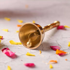 Brass Traditional Pooja Handbell – Authentic Indian Brassware Vedansh Craft