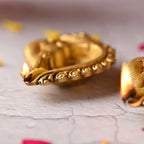Brass Ganesha Face Oil Diya Pair (0.9 Inch) Vedansh Craft