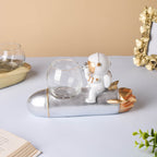 White Astronaut Diver Glass Vase Nestasia