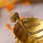 Brass Elegant Leaf Petal Diya (2.5 Inch) Vedansh Craft