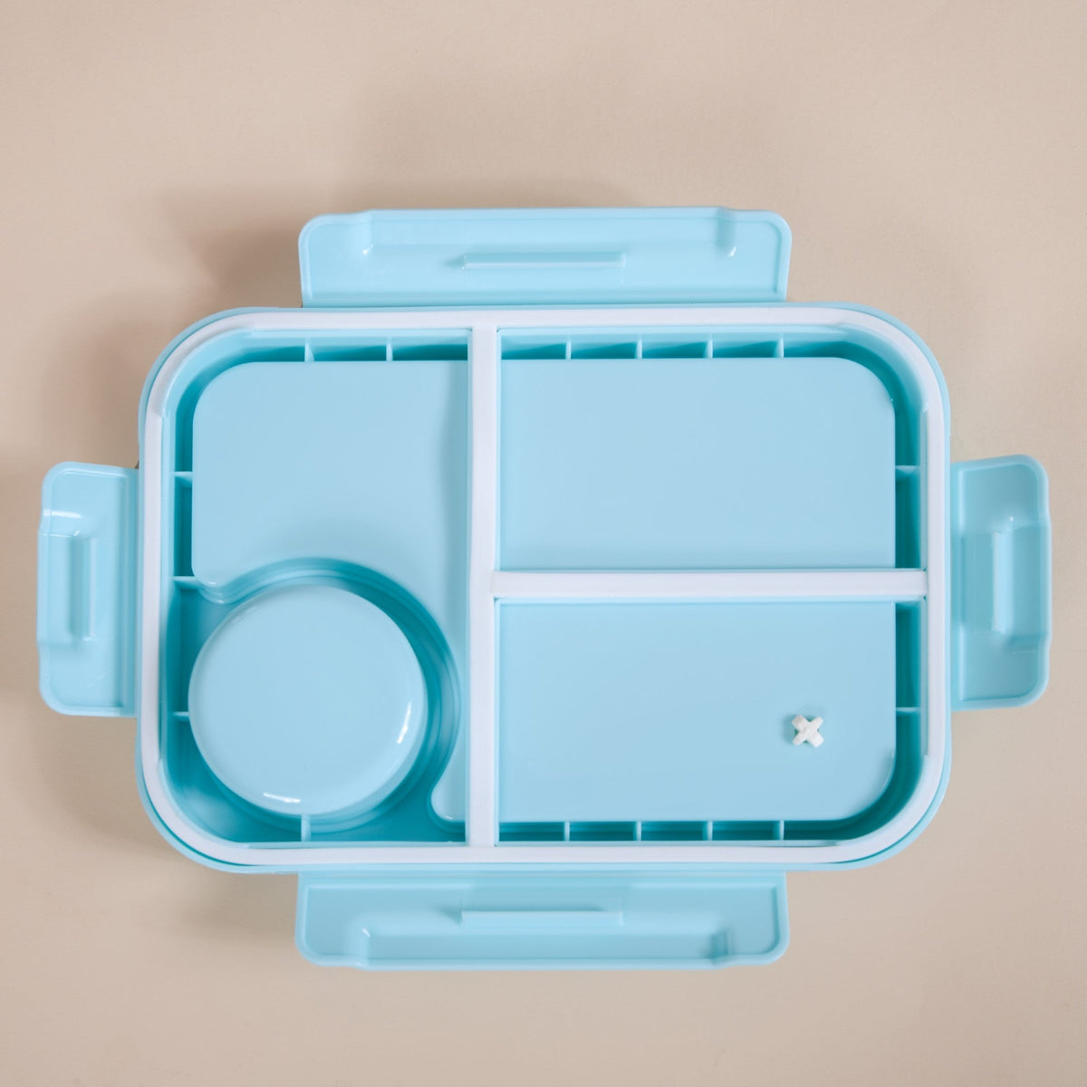 Bento Lunch Box With 3 Compartments Blue 750ml Nestasia