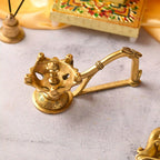 Brass Agardan / Incense Holder with Handle (2.8 Inch) Vedansh Craft