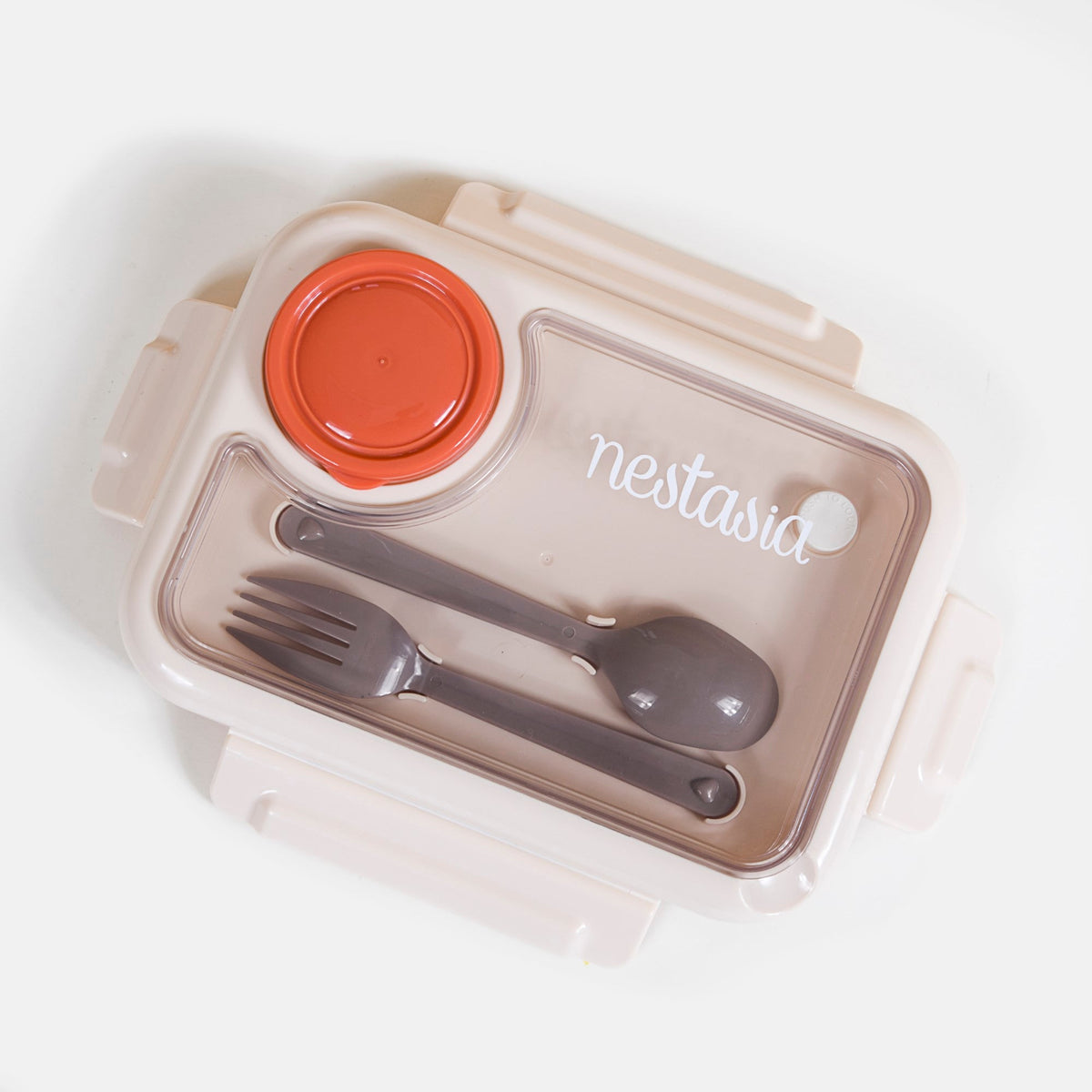 Tiffin Box For Office With 3 Compartments Brown 750ml Nestasia