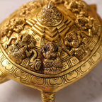 Brass Handcrafted Ashtalakshmi Shree Yantra Tortoise (4.5 Inch) Vedansh Craft