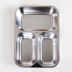 Tiffin Box For Office With 3 Compartments Brown 750ml Nestasia