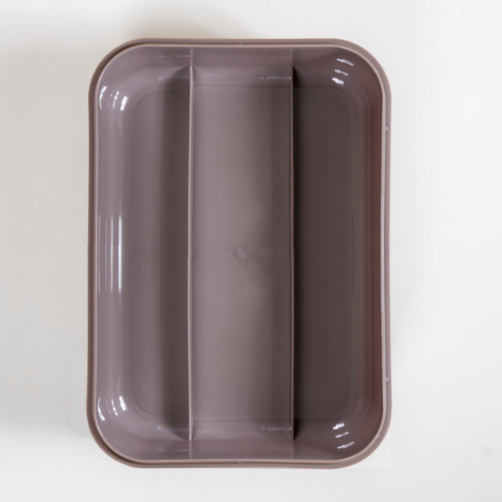 Tiffin Box For Office With 3 Compartments Brown 750ml Nestasia