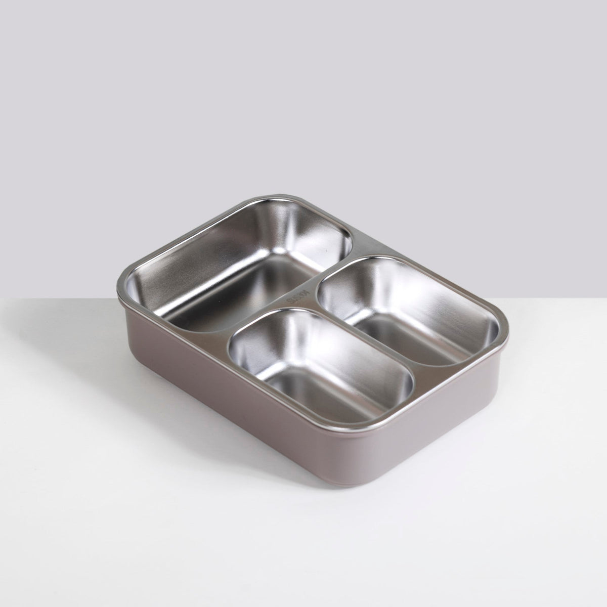 Tiffin Box For Office With 3 Compartments Brown 750ml Nestasia