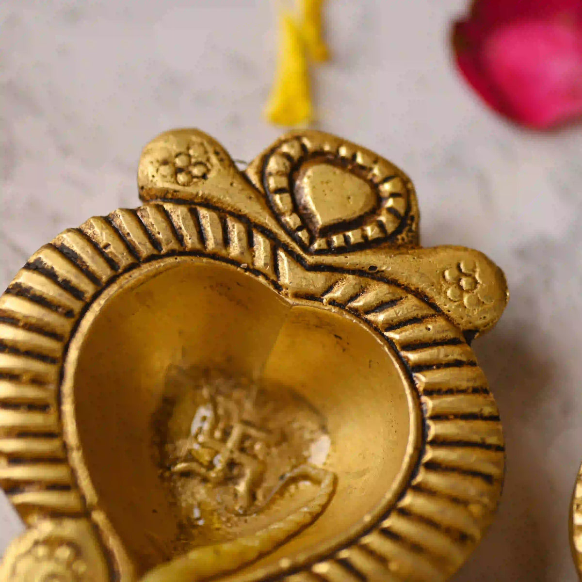 Brass Handcrafted Oil Diya Pair (0.7 Inch) Vedansh Craft