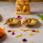 Brass Handcrafted Oil Diya Pair (0.7 Inch) Vedansh Craft
