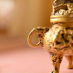 Brass Yali/kirtimukha Dhoop Dani & Incense Holder (4 Inch) Vedansh Craft