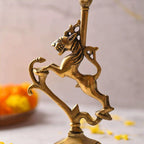 Brass Yali/kirtimukha Candle Stand (8.5 Inch) Vedansh Craft